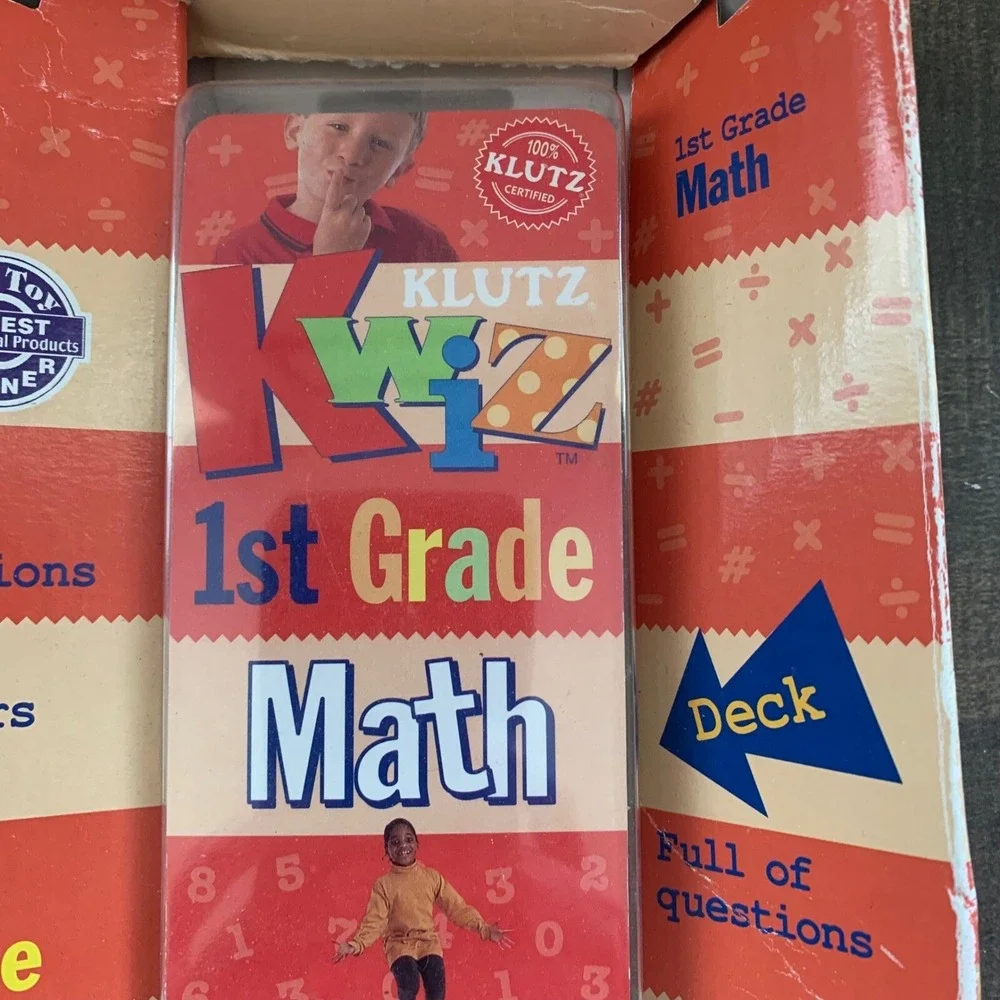 Klutz Kwiz‎ 1st Grade Math Quiz Deck Gizmo 2002 Sealed Educational Toy Set